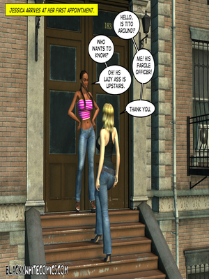 BlacknWhite-3D Parole Officer 10 Interracial Comics comics