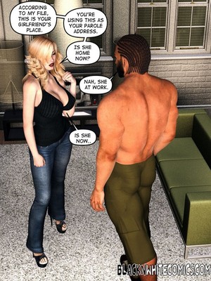 BlacknWhite-3D Parole Officer 41 Interracial Comics comics
