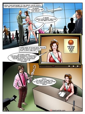BlacknWhite- Snowbunny-White House 05 Interracial Comics comics