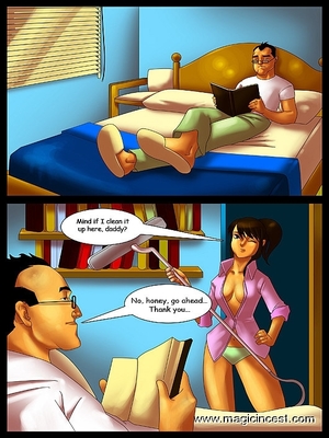 Porn Comics - Cleaning of daddy’s room turns into the fuck  Comics