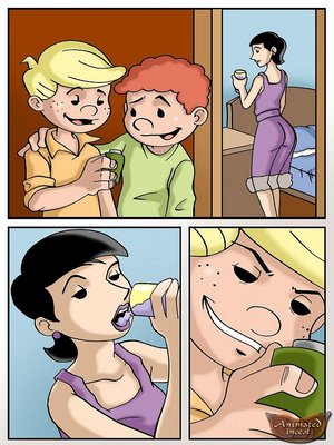 Porn Comics - Dennis made his mom to go sleeping Adult Comics