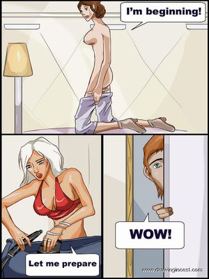 DrawingIncest- Son catches his mom finding satisfaction 03 Incest Comics comics