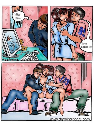 Drawingincest- Two Boys Fuck Their Sister 02 Incest Comics comics