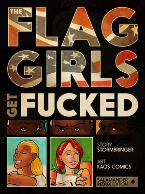 Porn Comics - Kaos- Flag Girls Get Fucked Interracial Comics
