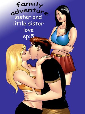 Porn Comics - Sister & little sister love- Family adventure 5 Adult Comics