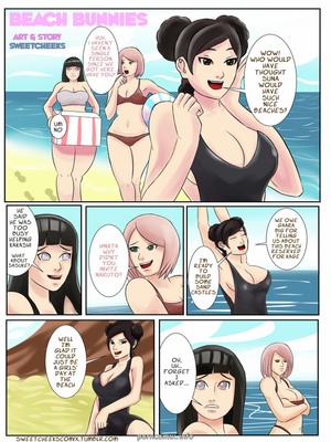 Porn Comics - Sweetcheeks- Beach Bunnies Hentai Manga