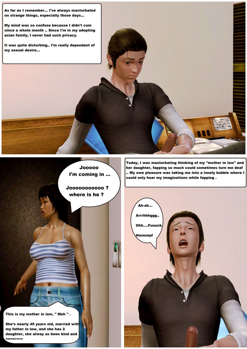 Adopted child’s love for his mother 3D Porn Comics 002