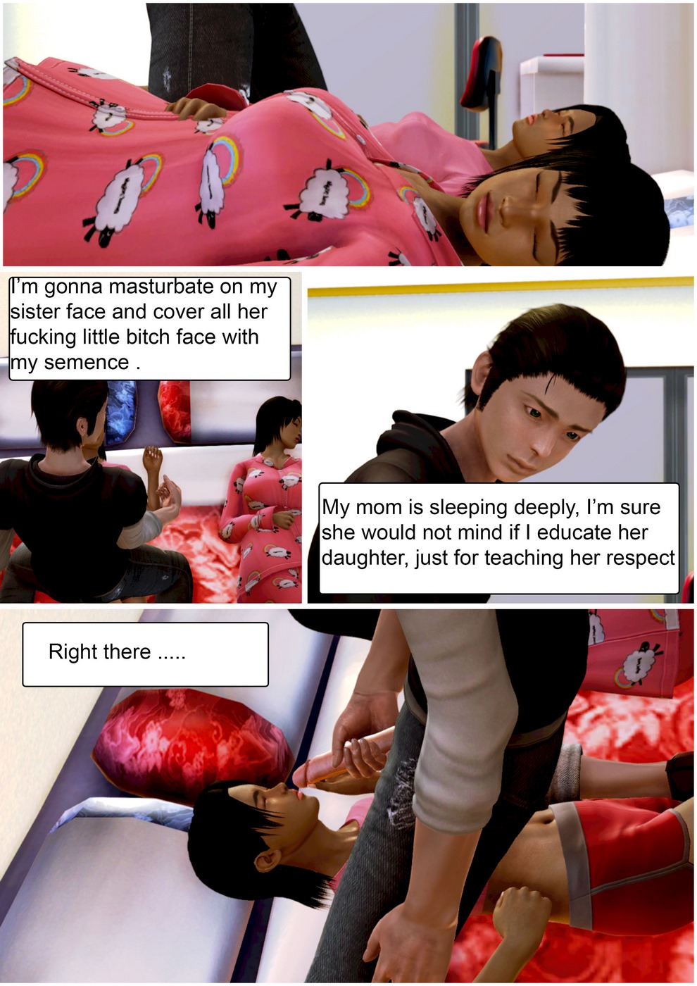 Adopted child’s love for his sister- Wolfyperv 3D Porn Comics 008