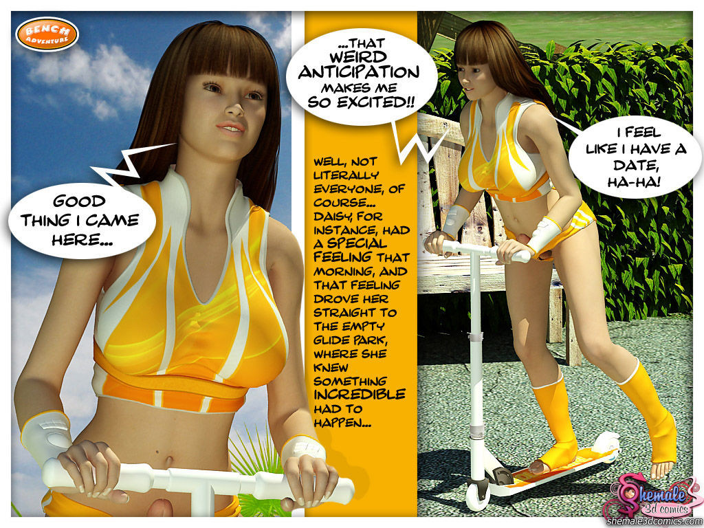 Bench Adventure – Shemale 3D Futanari 3D Porn Comics 003