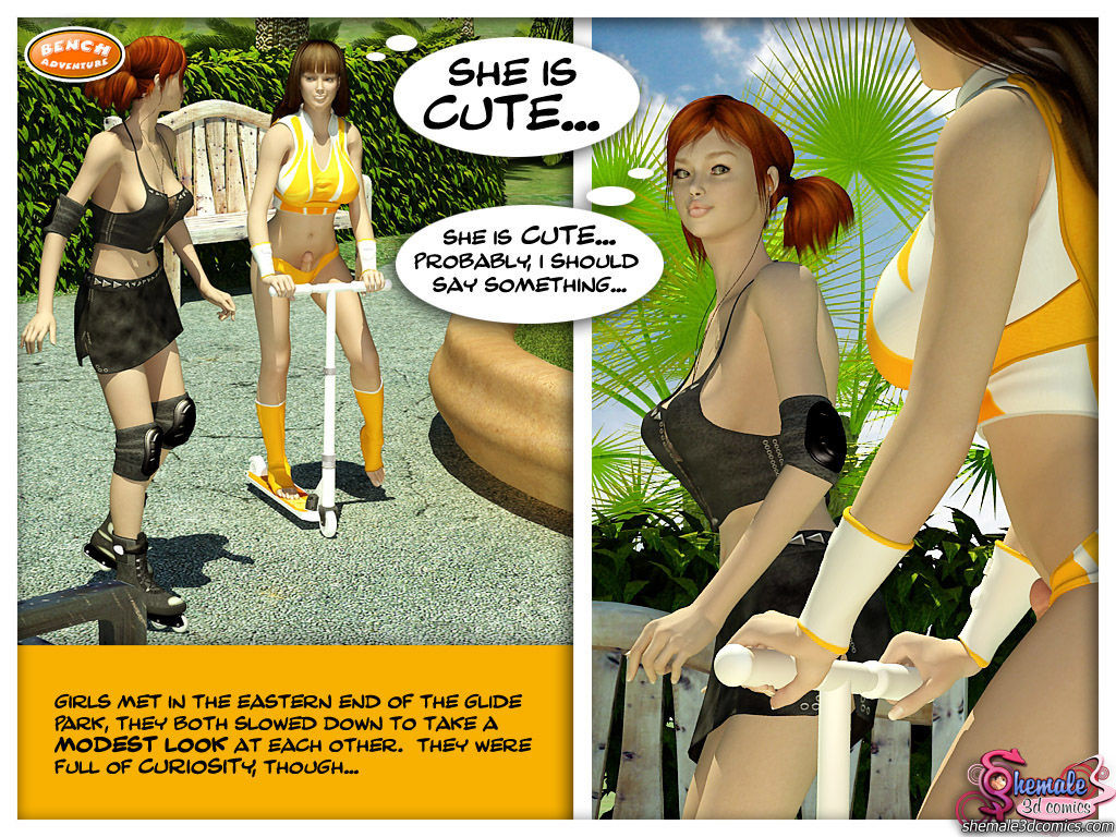 Bench Adventure – Shemale 3D Futanari 3D Porn Comics 004
