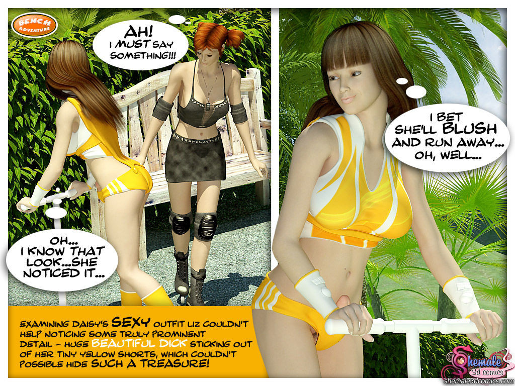 Bench Adventure – Shemale 3D Futanari 3D Porn Comics 005