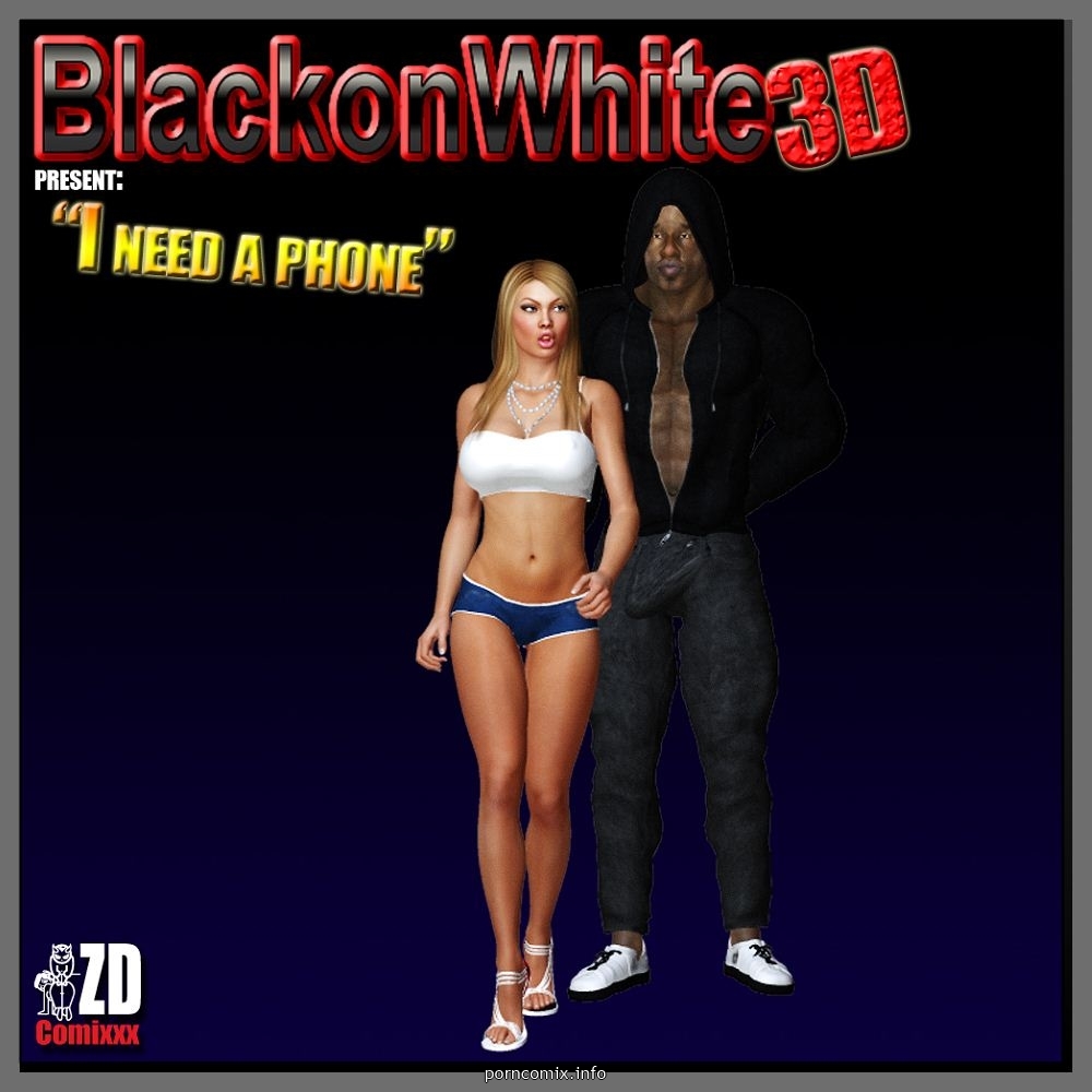 Blacknwhite – I Need A Phone Interracial Comics 001