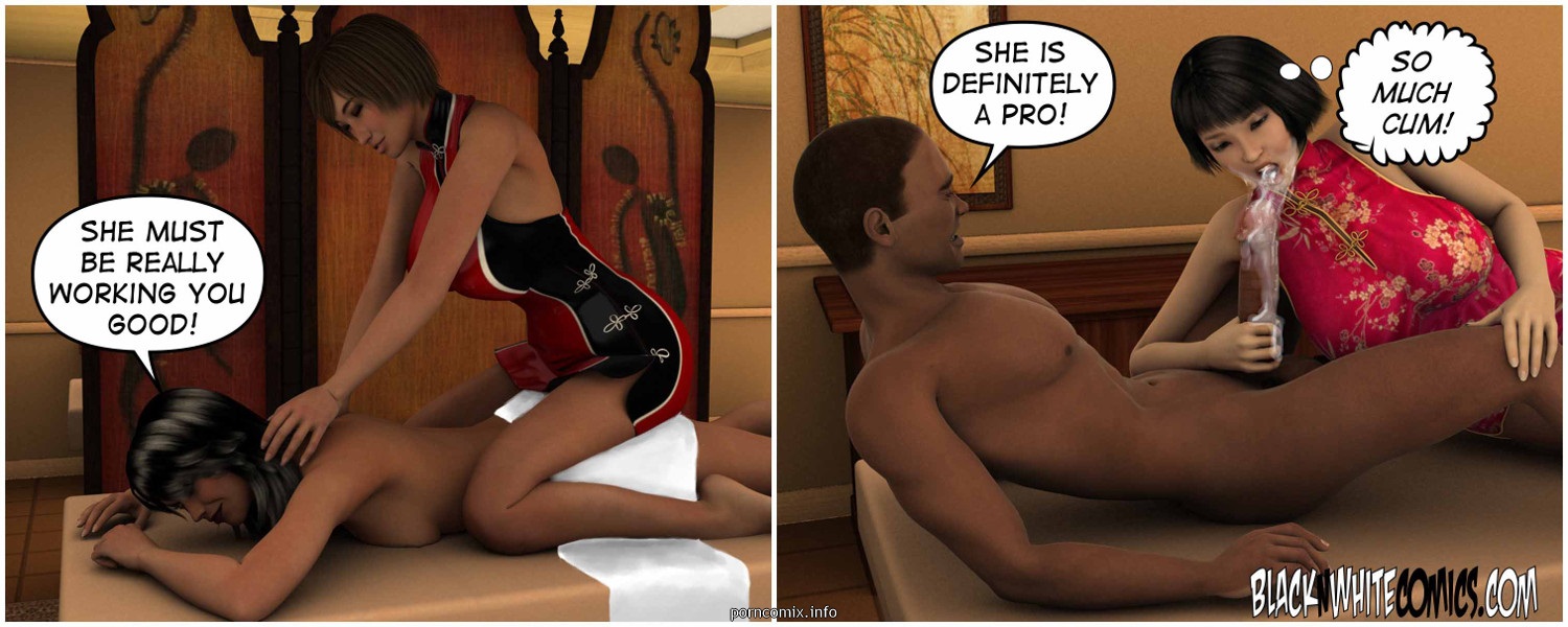 BlacknWhite The Massage Parlor 3D Porn Comics Image 19