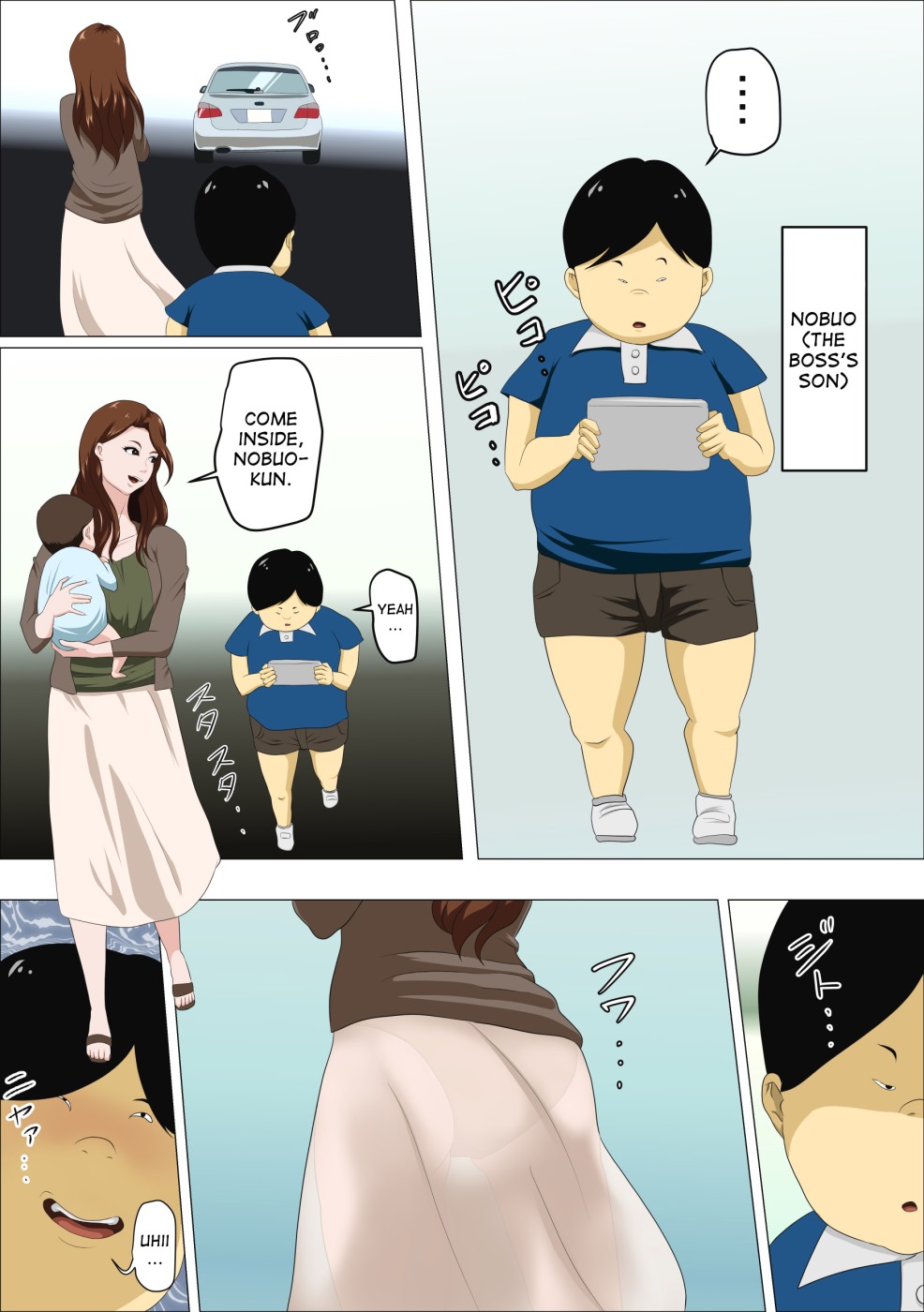Boss’s Son Was Suck My Tits Hentai Manga 003