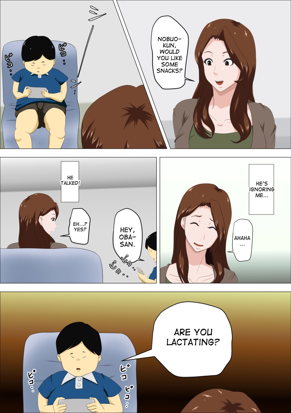 Boss’s Son Was Suck My Tits Hentai Manga 005