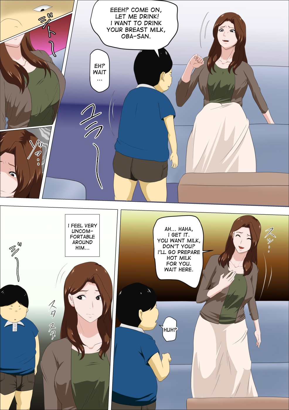 Boss’s Son Was Suck My Tits Hentai Manga 007