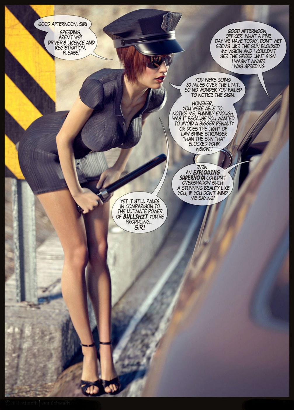 Busted! – World of Peach 3D Porn Comics 004