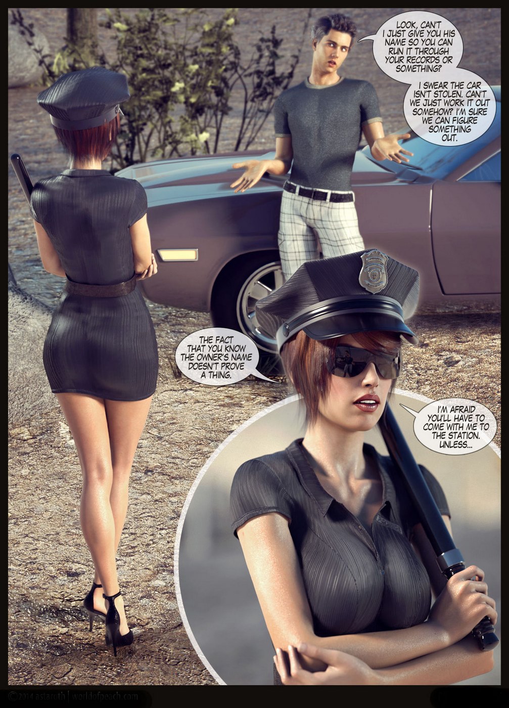 Busted! – World of Peach 3D Porn Comics 006