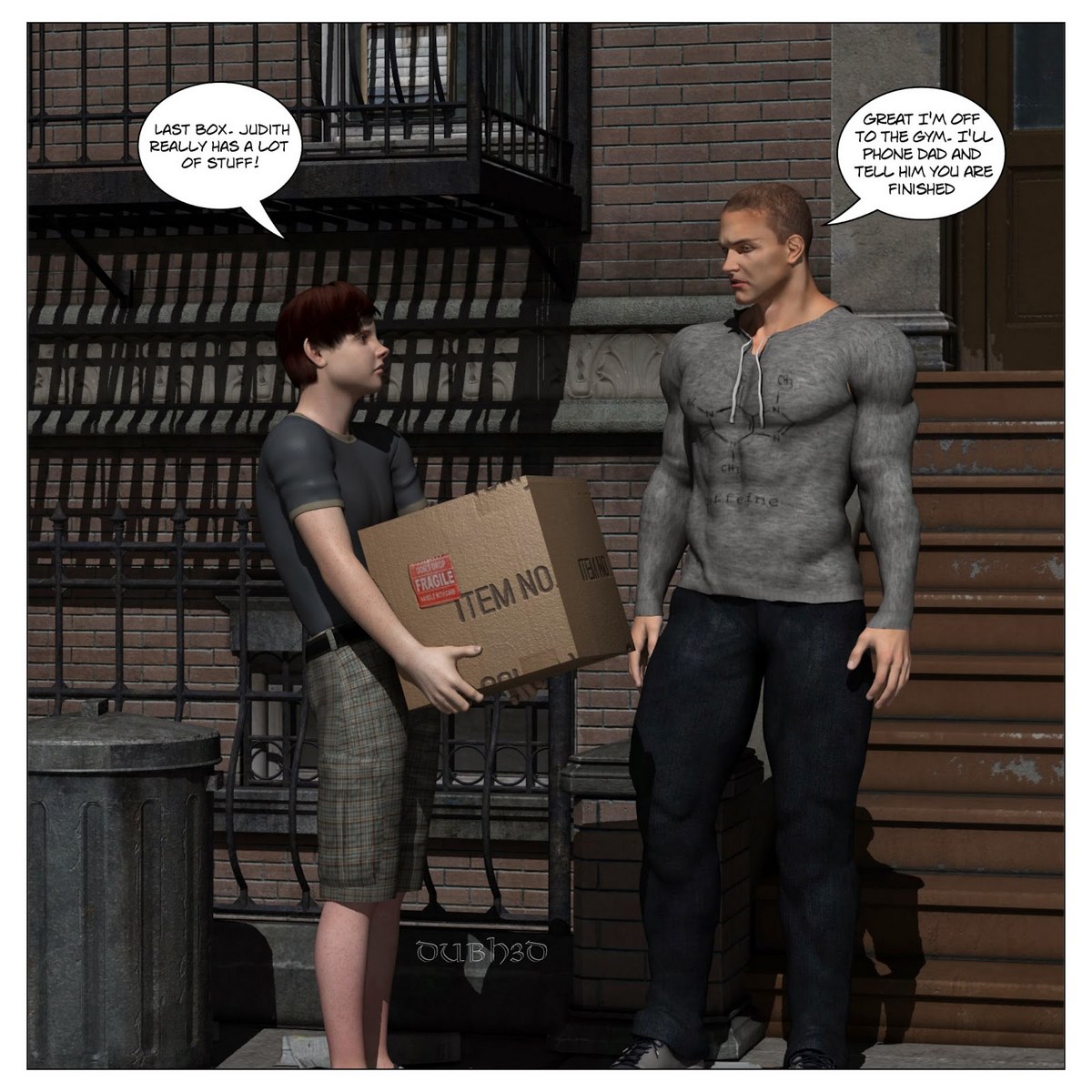 Dubh3d – Moving Red 3D Porn Comics 001