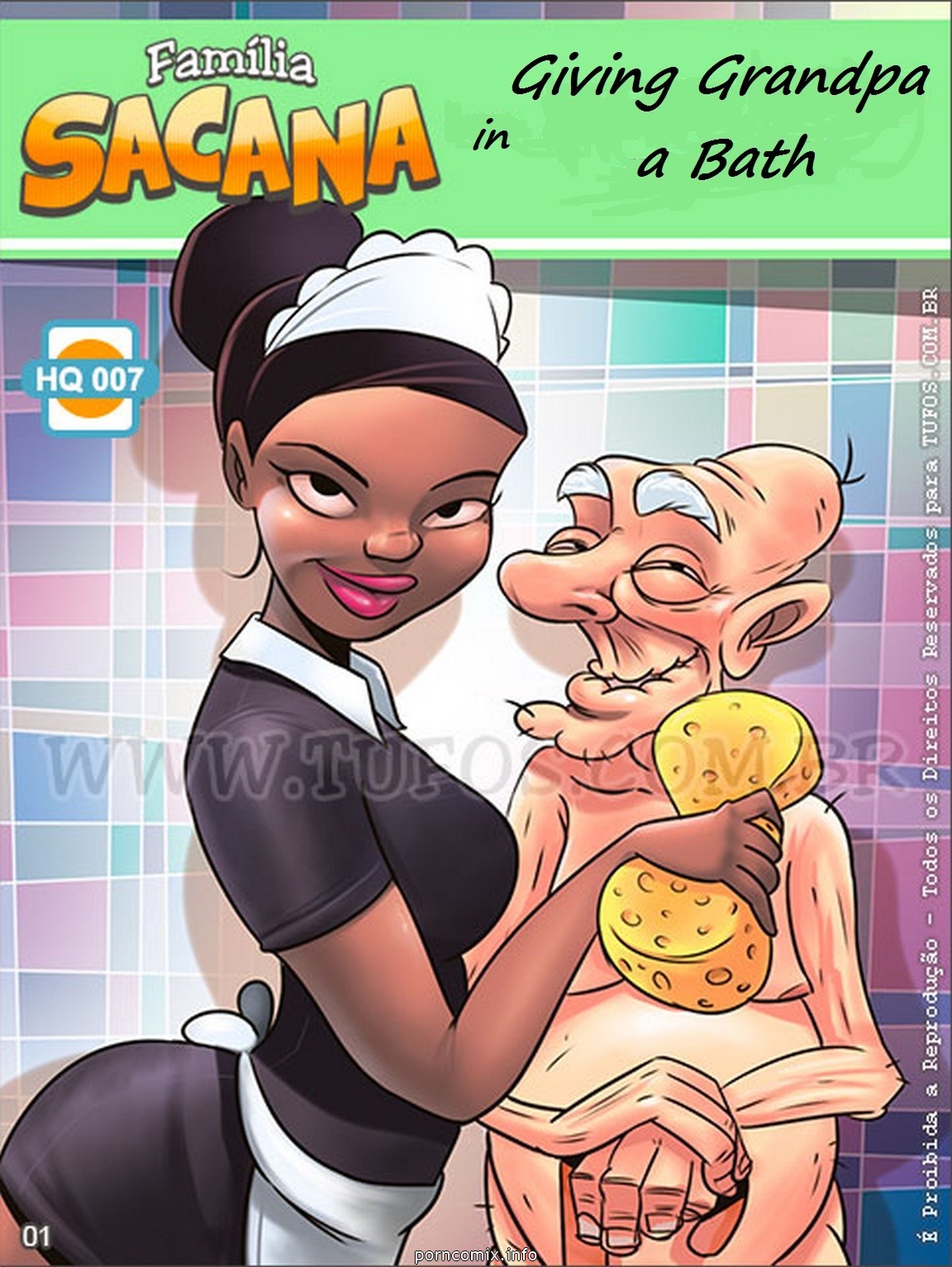 Family Sacana 7 – Giving Grandpa a Bath  Comics 001