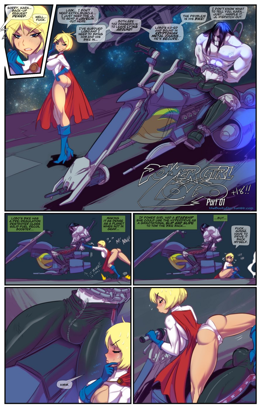Fred Perry – PowerGirl XXX Lobo Adult Comics 001