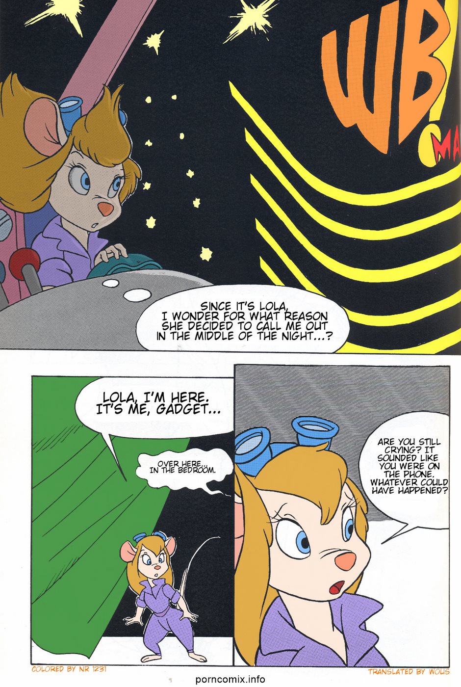 Gadget Hackwrench X Lola Bunny Adult Comics 001