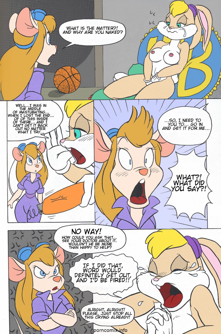 Gadget Hackwrench X Lola Bunny Adult Comics 002