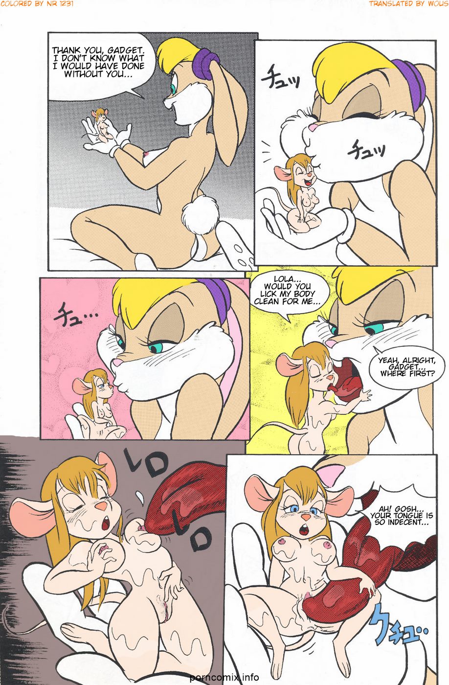 Gadget Hackwrench X Lola Bunny Adult Comics 007
