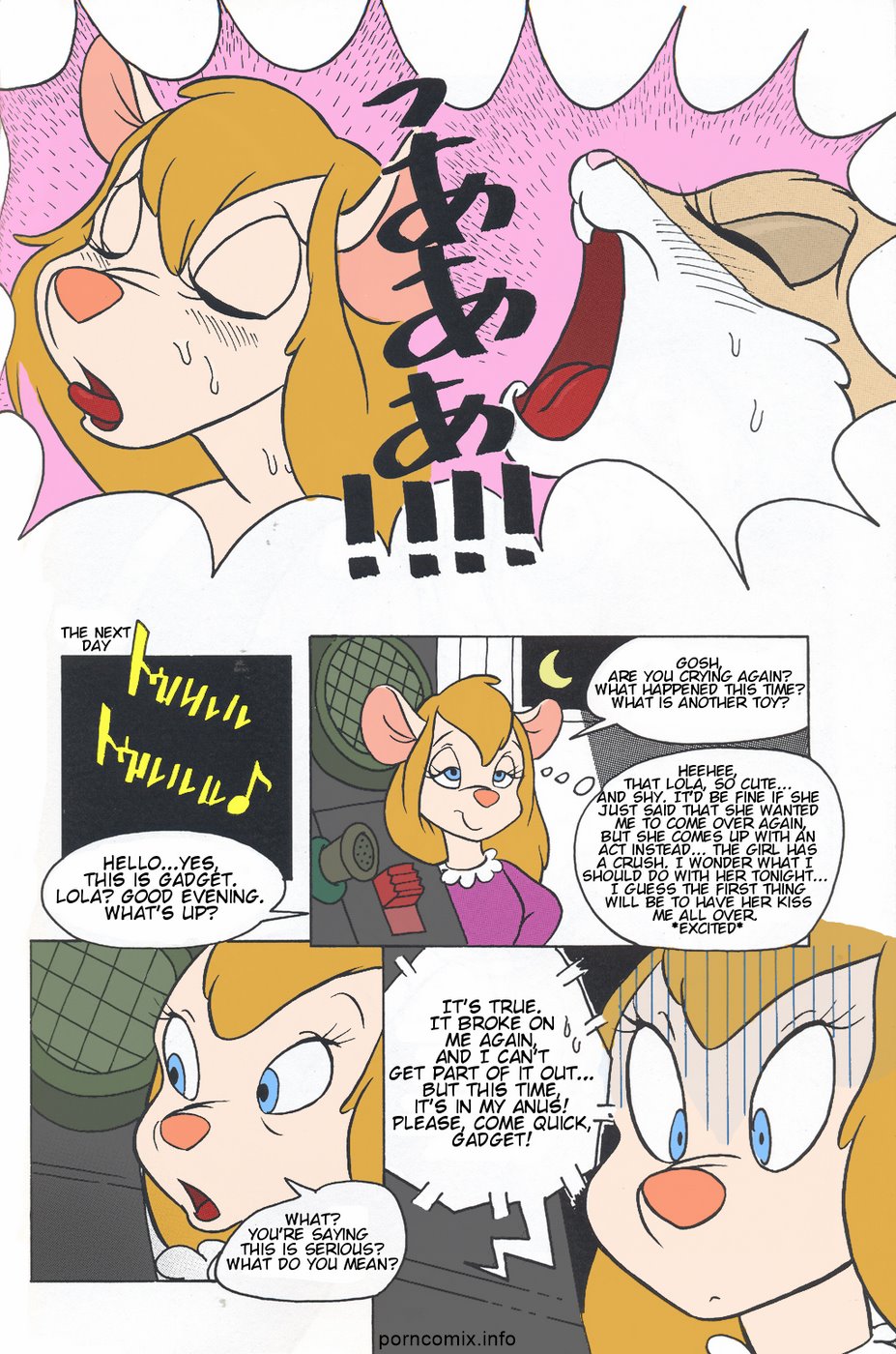 Gadget Hackwrench X Lola Bunny Adult Comics 010