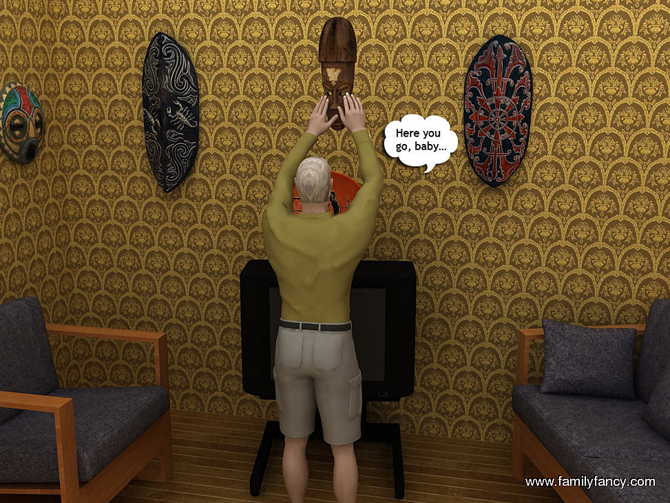 Hung granddaddy stretch girl’s little pink hole 3D Porn Comics 004