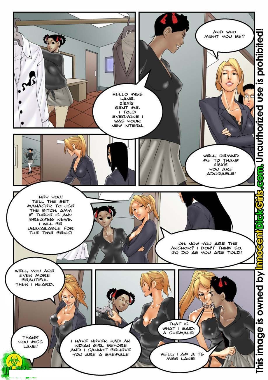 Innocent dickgirls – Evening News  (Porncomics) 005