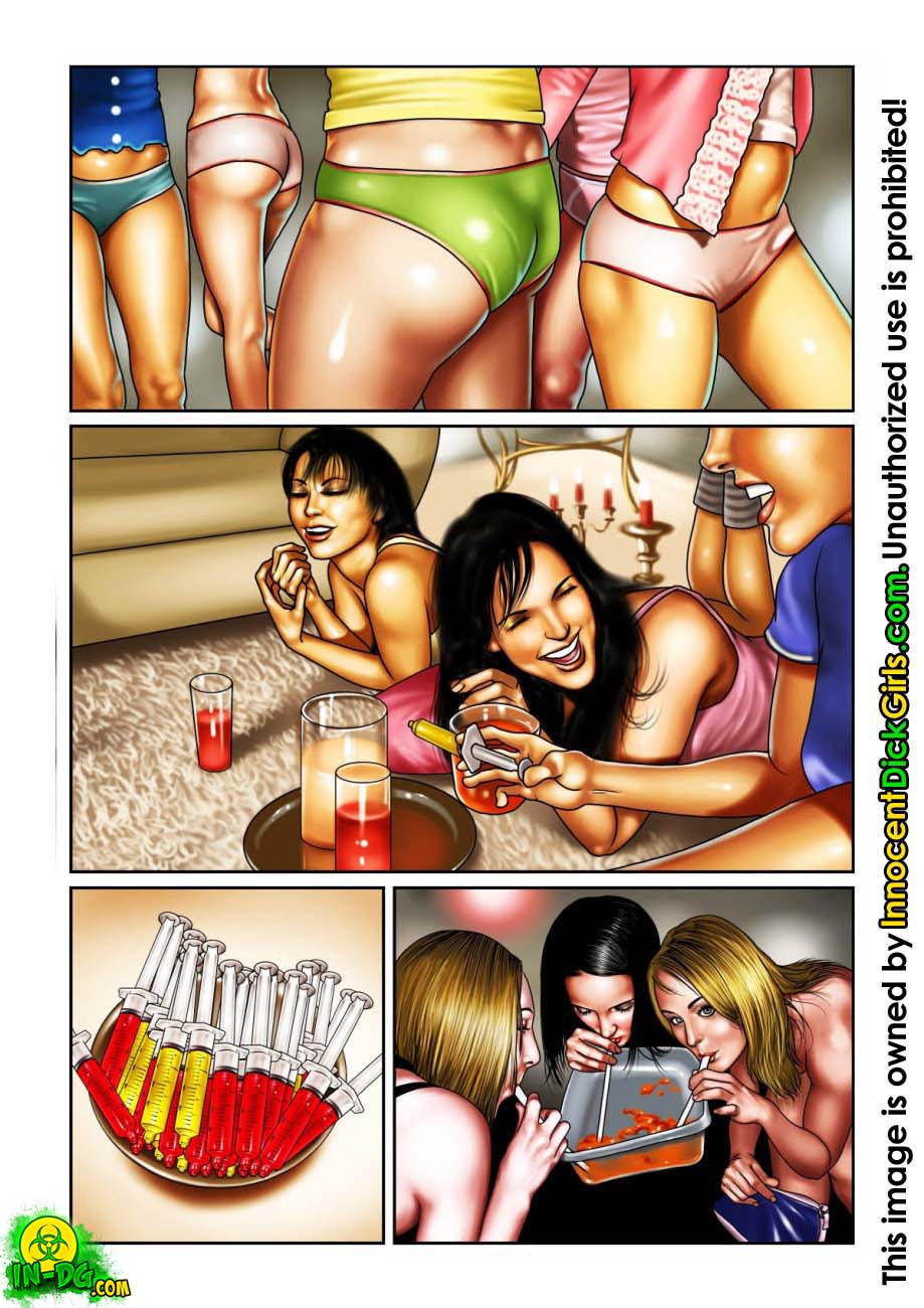Innocent Dickgirls – First Time Drunk Part 1 Adult Comics 003