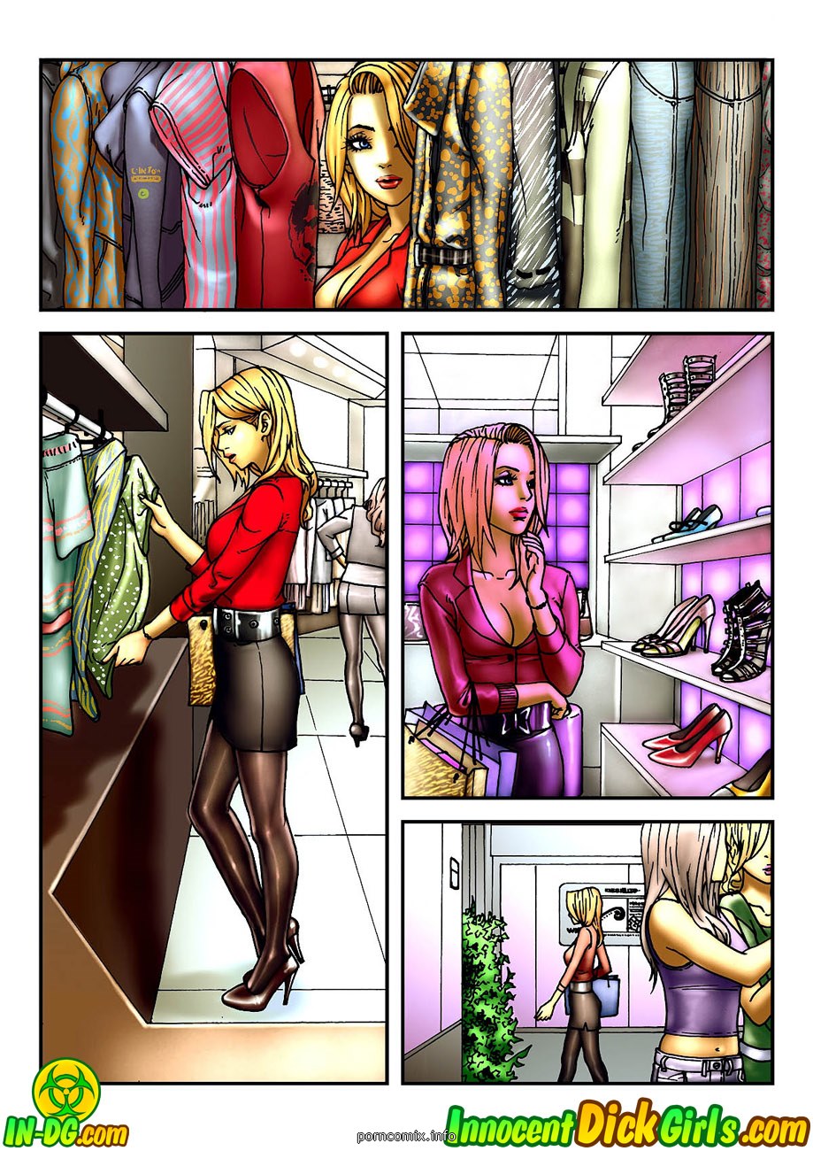 Innocent Dickgirls – Shopping And Dinner Porncomics 002