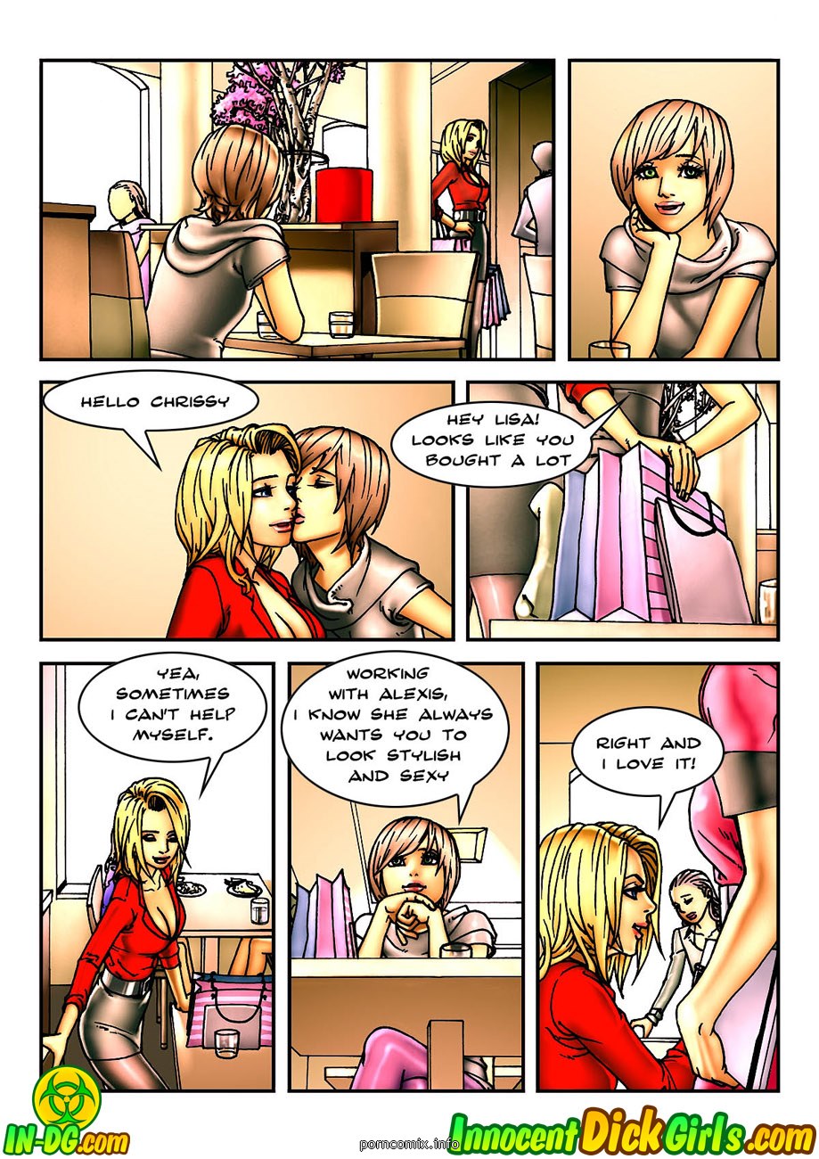 Innocent Dickgirls – Shopping And Dinner Porncomics 003