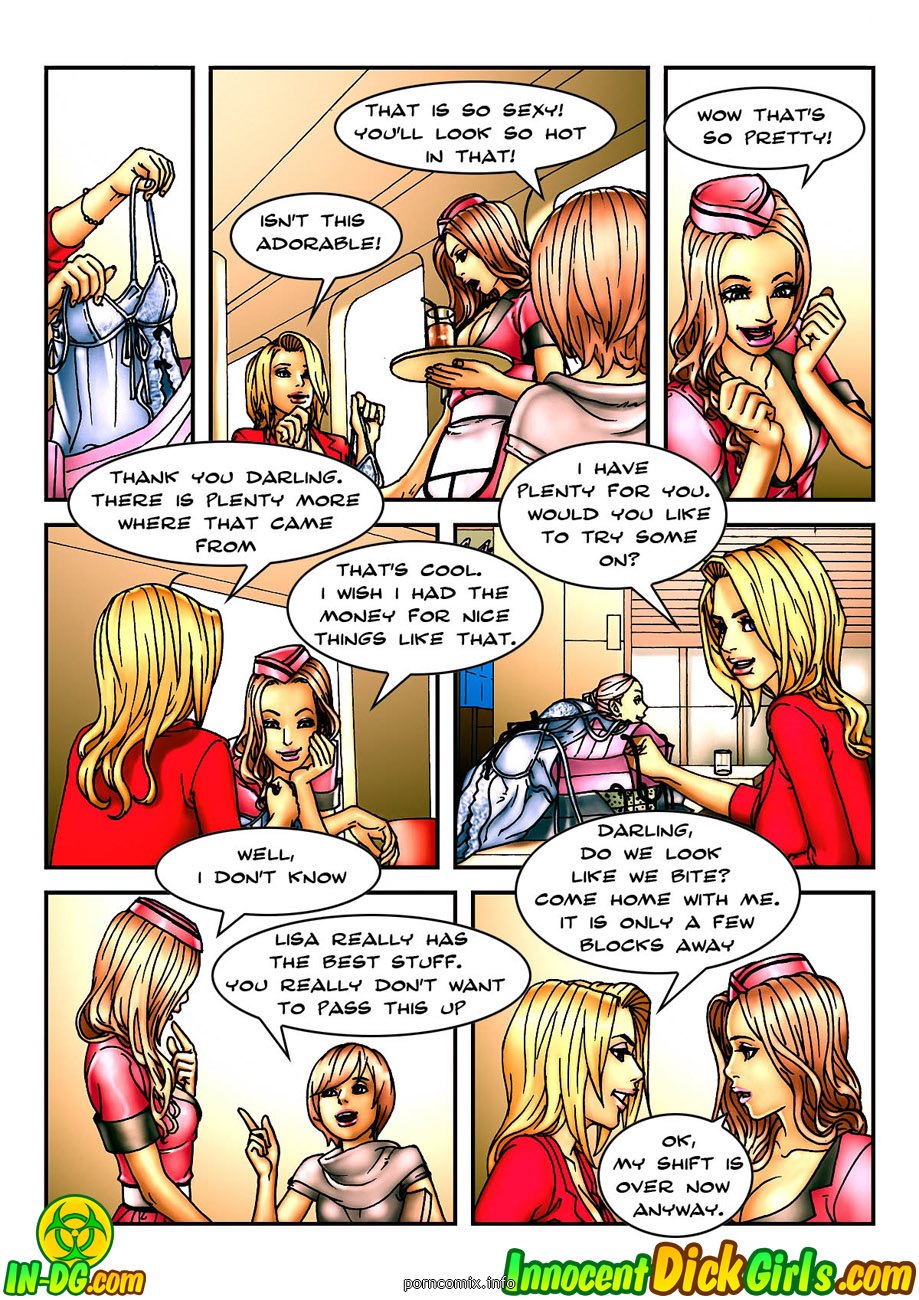 Innocent Dickgirls – Shopping And Dinner Porncomics 006