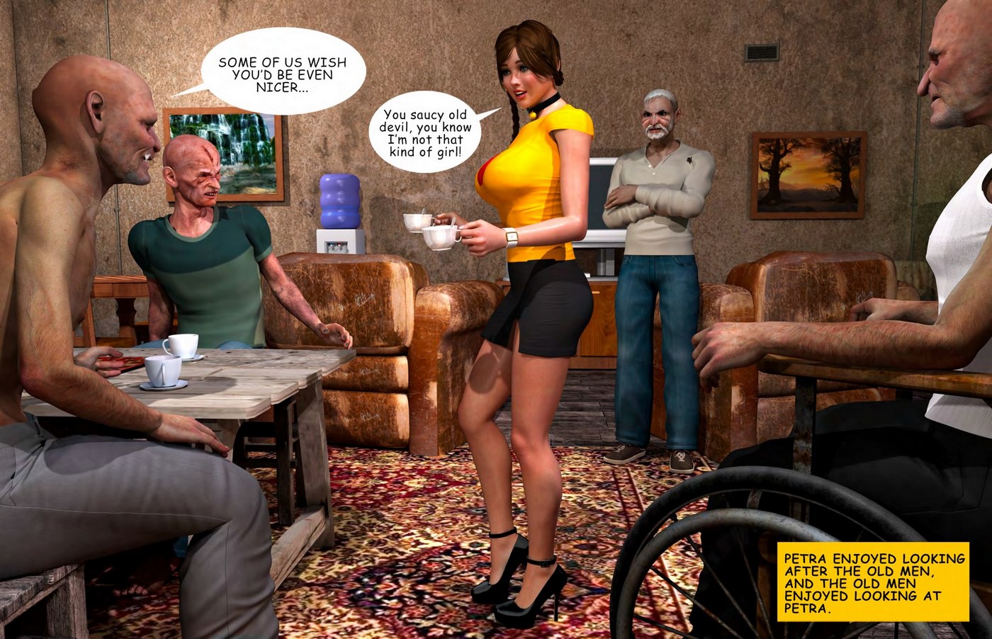 Lost Bet – Petra Helps The Elderly 3D Porn Comics 003