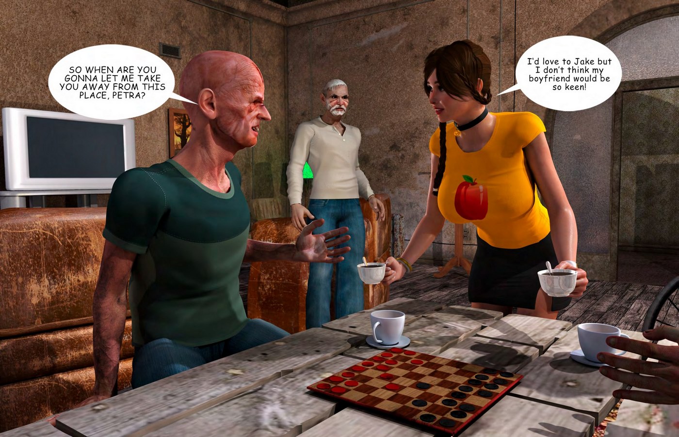 Lost Bet – Petra Helps The Elderly 3D Porn Comics 004