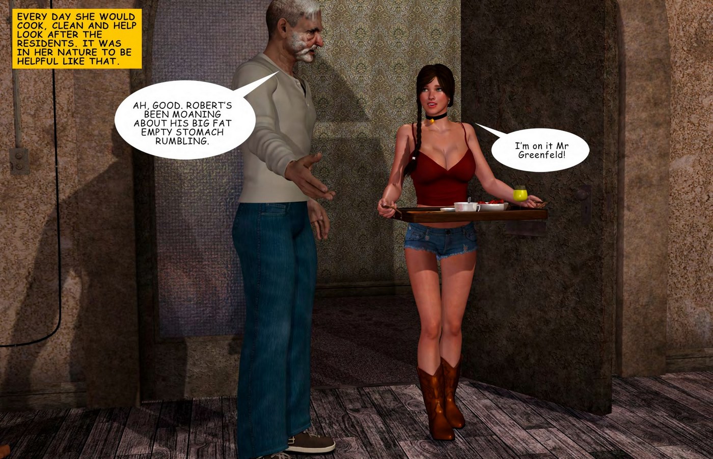 Lost Bet – Petra Helps The Elderly 3D Porn Comics 011