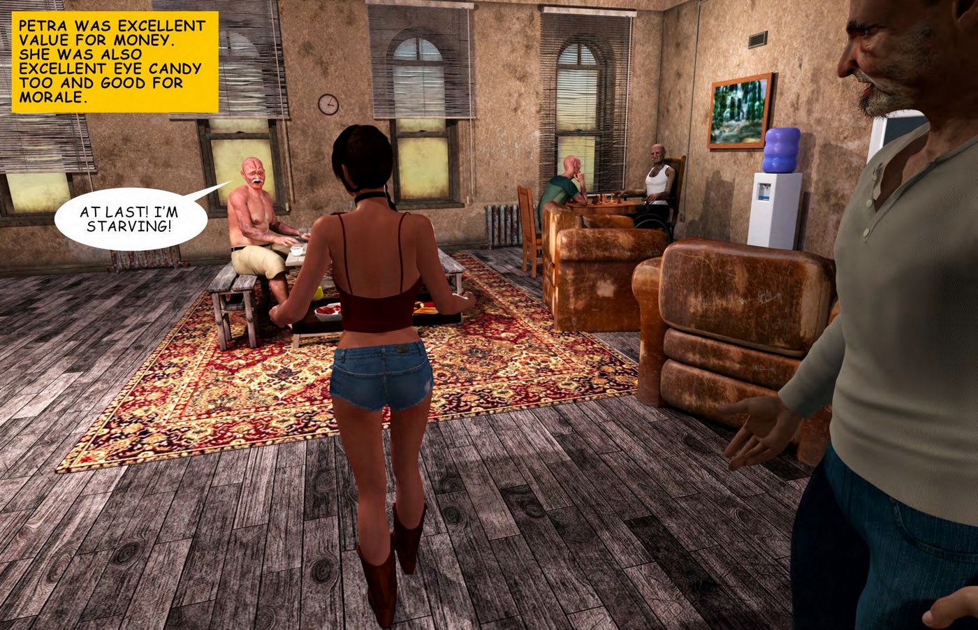 Lost Bet – Petra Helps The Elderly 3D Porn Comics 013