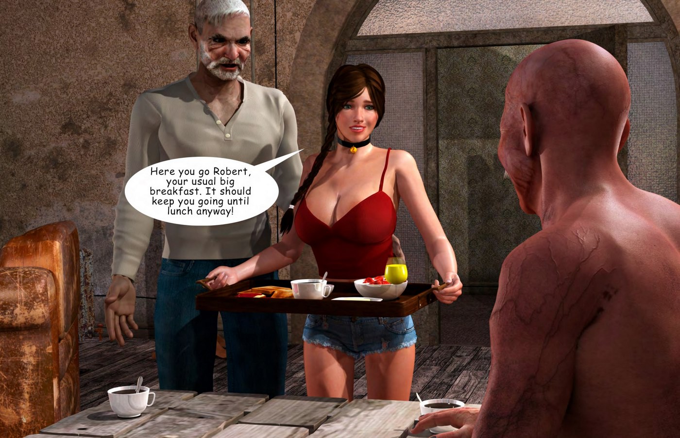 Lost Bet – Petra Helps The Elderly 3D Porn Comics 014
