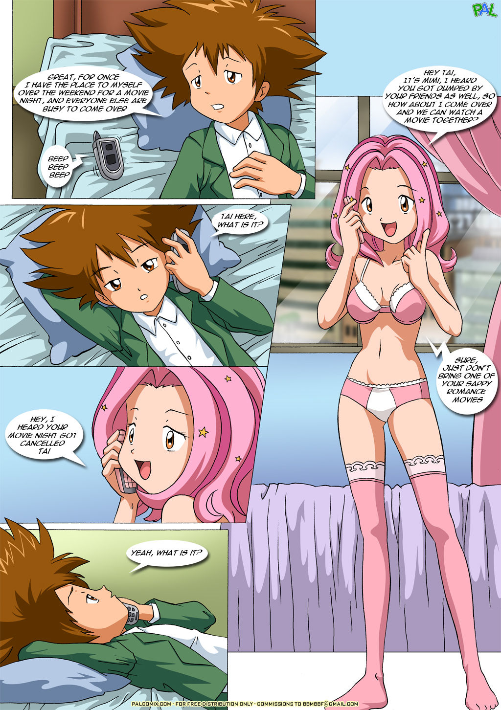 Palcomix – Movie Night at Tai’s  (Porncomics) 003