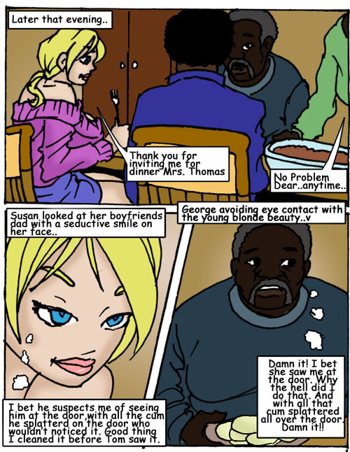 Son’s Hot Little Blonde- Illustrated interracial Interracial Comics 006