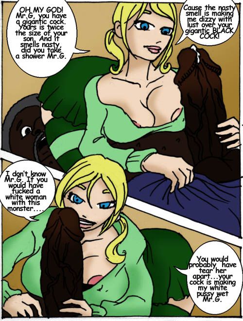 Son’s Hot Little Blonde- Illustrated interracial Interracial Comics 015