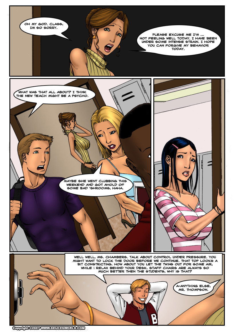 Teacher’s Hard Lessons- DeucesWorld  (Porncomics) 009