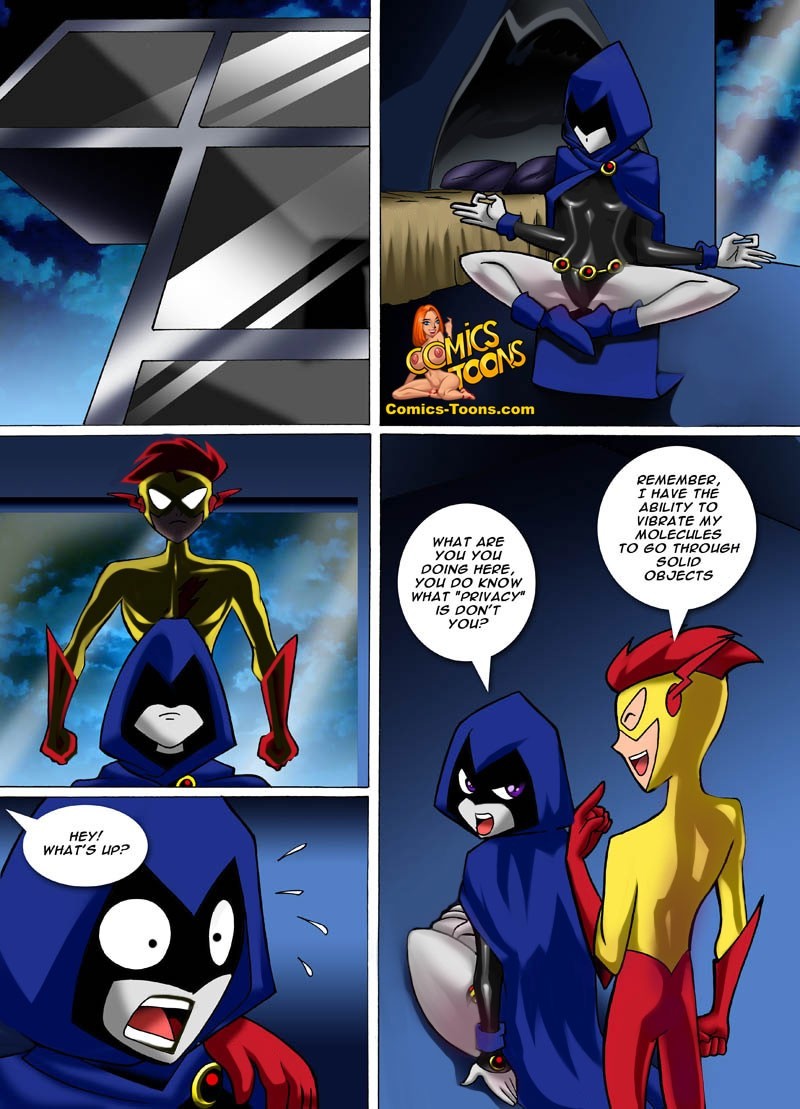 Teen Titans Comic – Raven vs Flash Adult Comics 001
