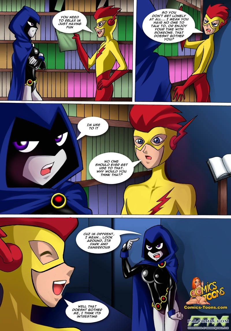 Teen Titans Comic – Raven vs Flash Adult Comics 003