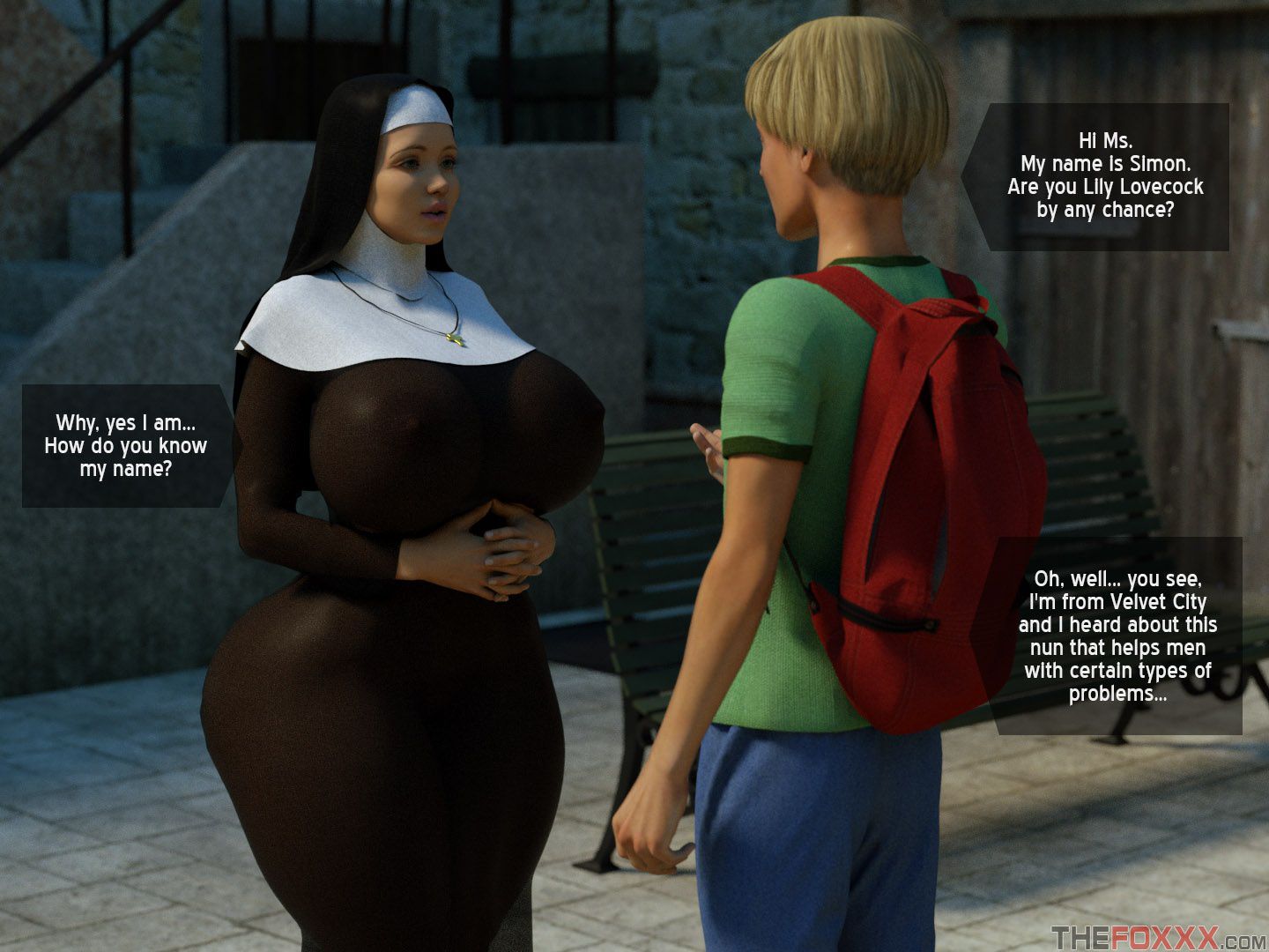 The Foxxx- Lily’s First Day as a Nun 3D Porn Comics 009