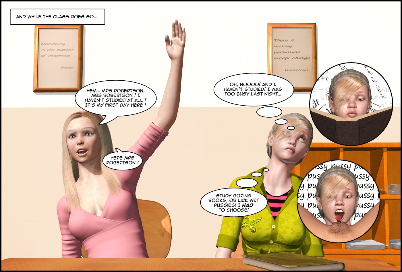 The Lesbian Test – Part 1 3D Porn Comics 017