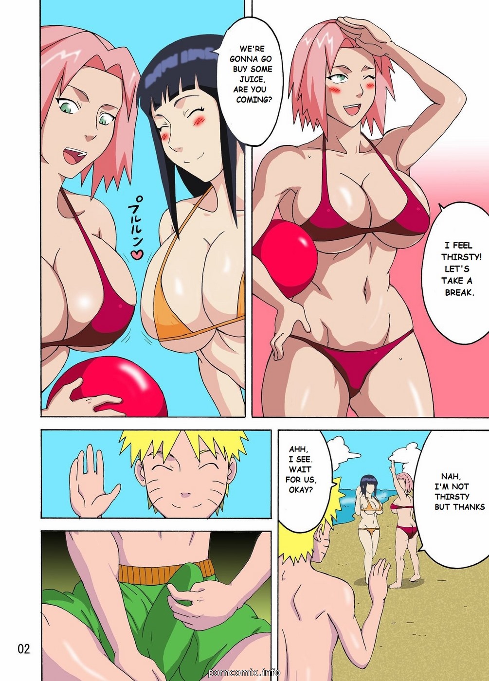 Tsunade’s Obscene Beach (Naruto) Hentai Manga 003