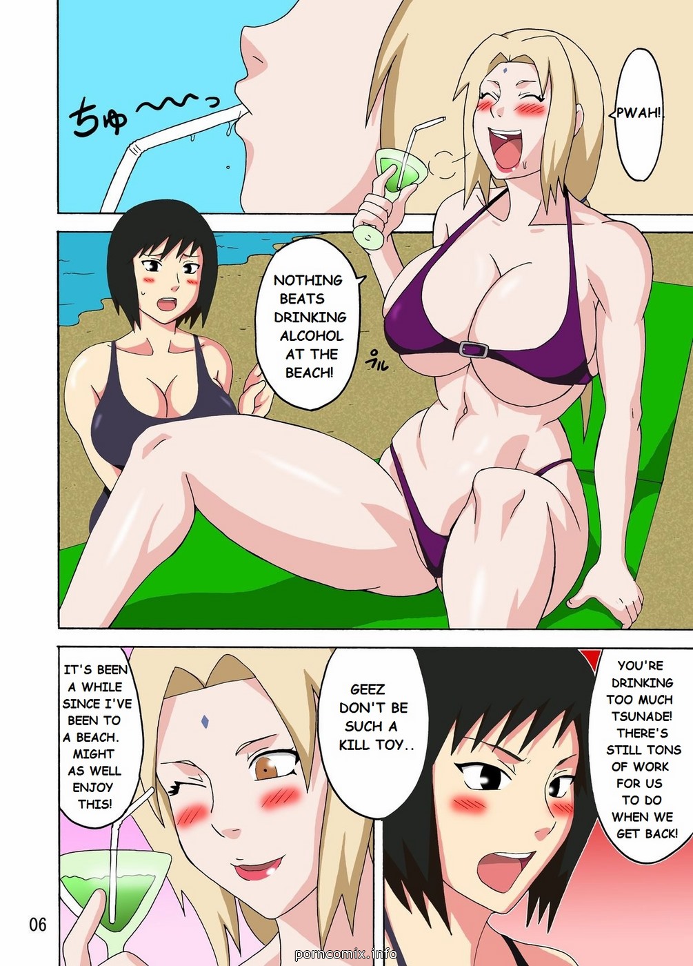 Tsunade’s Obscene Beach (Naruto) Hentai Manga 007